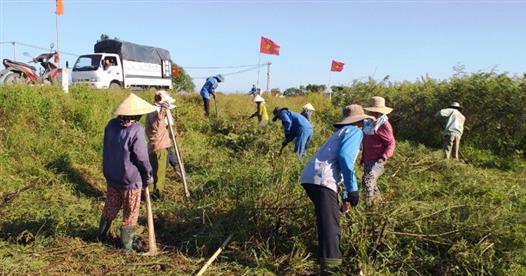 Hội Nông dân xã Hải Phú ra quân vệ sinh môi trường   