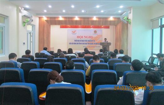 Hội Nông dân tỉnh Quảng Trị phối hợp với Bưu điện tỉnh tổ chức Hội nghị triển khai kế hoạch thỏa thuận hợp tác năm 2022