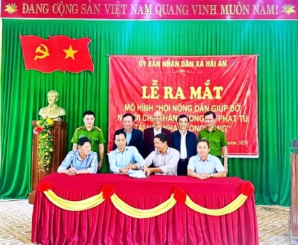 Lễ Ra mắt mô hình "Hội Nông dân giúp đỡ người chấp hành xong án phạt tù tái hòa nhập cộng đồng" tại xã Hải An