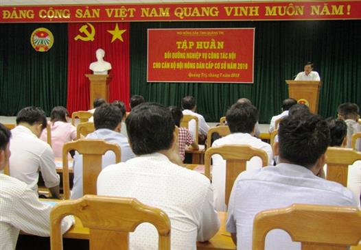 Hội  Nông dân tỉnh tập huấn nghiệp vụ công tác Hội cho cán bộ Hội Nông dân cấp cơ sở năm 2019