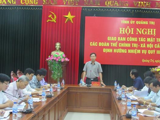 Giao ban công tác Mặt trận, các đoàn thể chính trị-xã hội cấp tỉnh quý II/2019