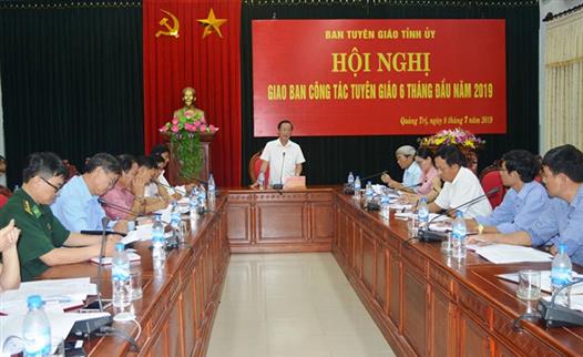 Giao ban công tác tuyên giáo 6 tháng đầu năm