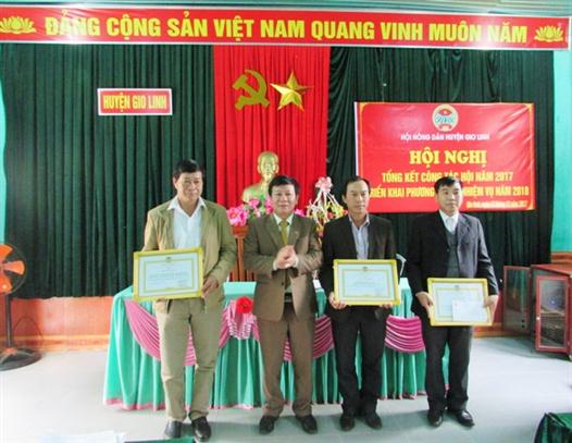 Hội Nông dân huyện Gio Linh tổ chức tổng kết công tác Hội và phong trào nông dân năm 2017