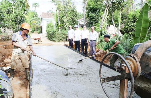 Vĩnh Trung nâng cao chất lượng các tiêu chí nông thôn mới