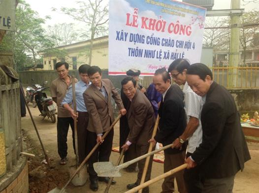 Chi Hội 4 thôn Như Lệ, xã Hải Lệ xây dựng công trình chào mừng Đại Hội Nông dân xã nhiệm kỳ 2018 - 2023